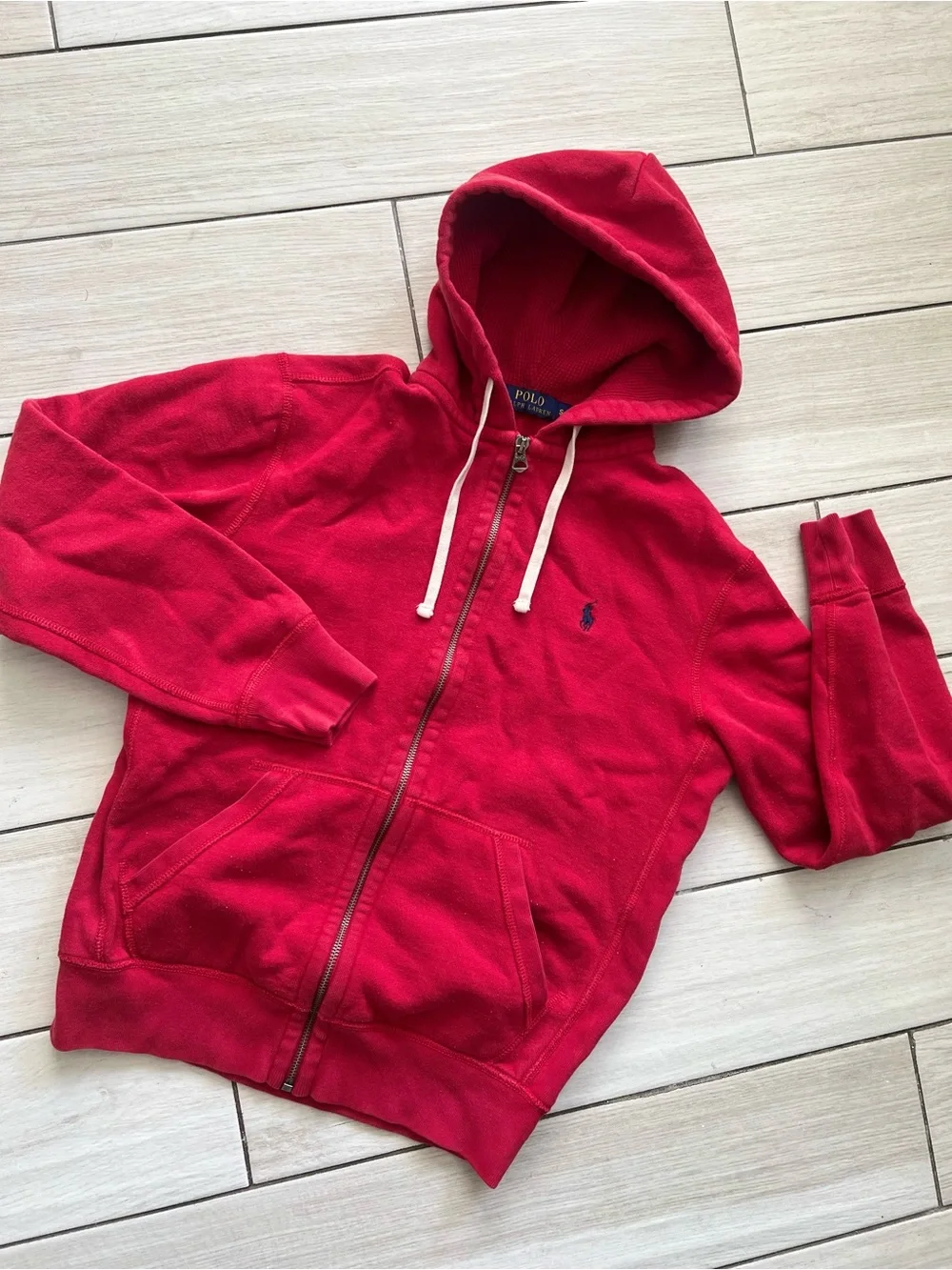 Polo Ralph Lauren Men Fleece Hoodie Red - Size Small